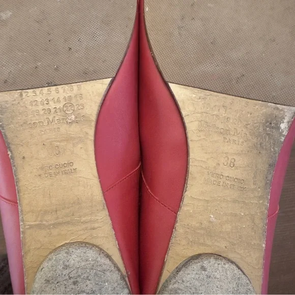 Maison margiela red tabi ballet flats - Picture 4 of 6
